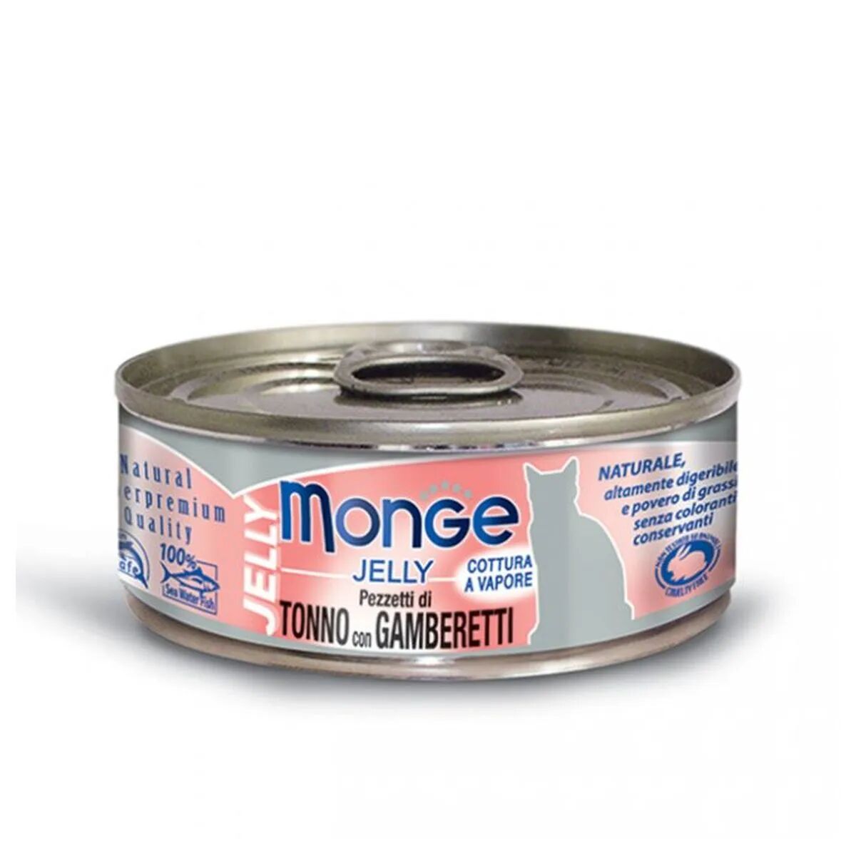 MONGE Cat Lattina Multipack 24x80G TONNO CON GAMBERETTI