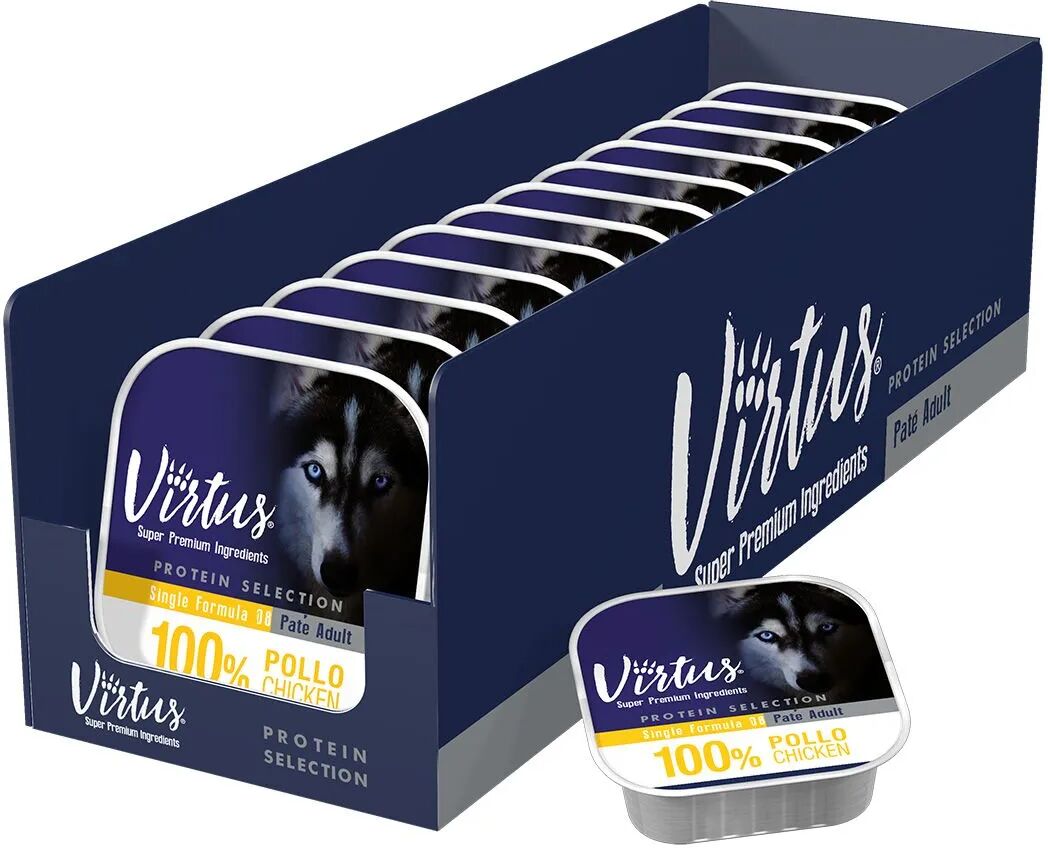 VIRTUS Protein Selection Dog Vaschetta Multipack 9x300G POLLO