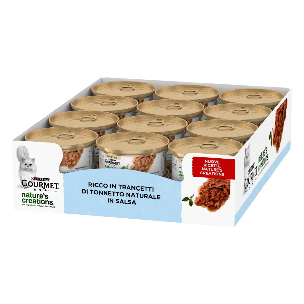 GOURMET Nature's Creations in Salsa Cat Lattina Multipack 24x70G TONNETTO NATURALE