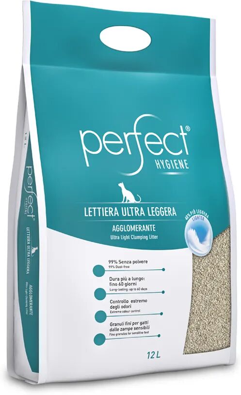 PERFECT Lettiera Gatto Agglomerante Ultra Leggera 12L