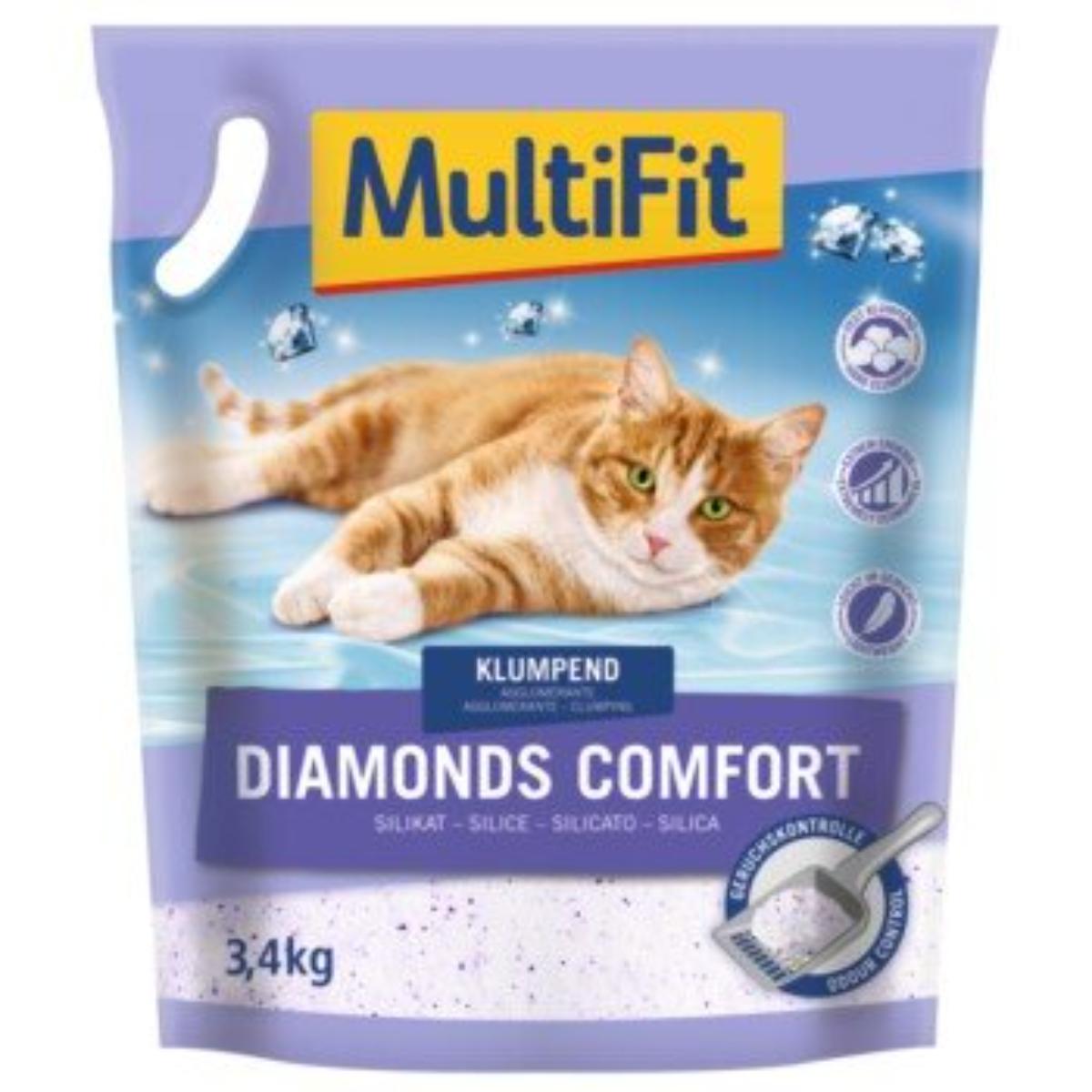 MULTIFIT Lettiera Gatto Diamonds Comfort Silice LT.8