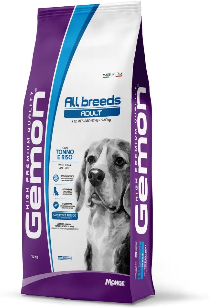 GEMON Cane Adult Medium Tonno e Riso 15KG