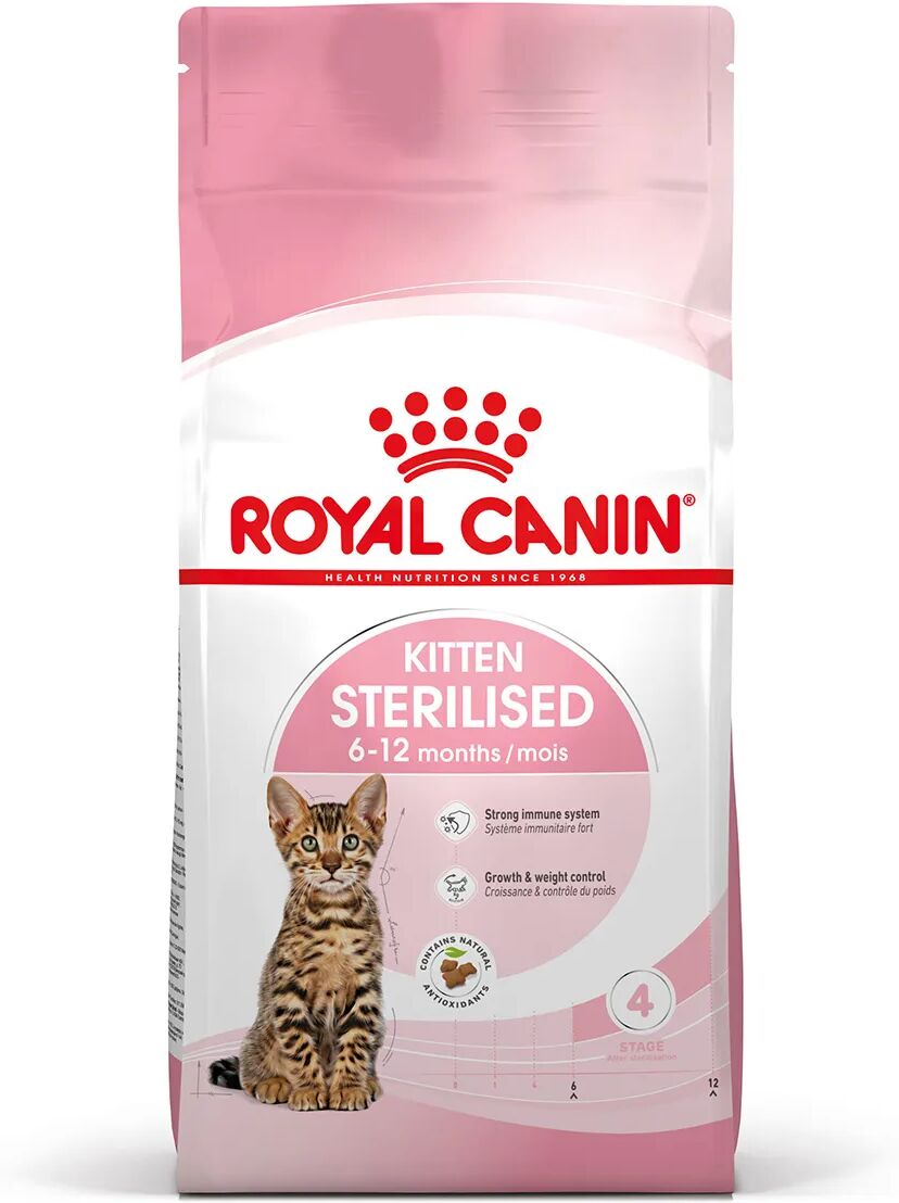 ROYAL CANIN Kitten Sterilised Alimento completo per gattini sterilizzati da 6 a 12 mesi di età 2KG