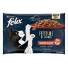 FELIX Fettine al Vapore Umido Gatto con Manzo e Pollo 4x80G MANZO E POLLO