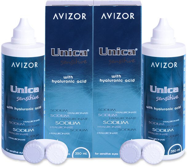 Soluzione per lenti a contatto Avizor Unica Sensitive 2 x 350 ml