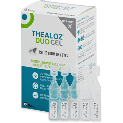 Thealoz Duo Gel per occhi - Allevia i sintomi dell'occhio secco Thealoz Duo Gel per occhi - Allevia i sintomi dell'occhio secco