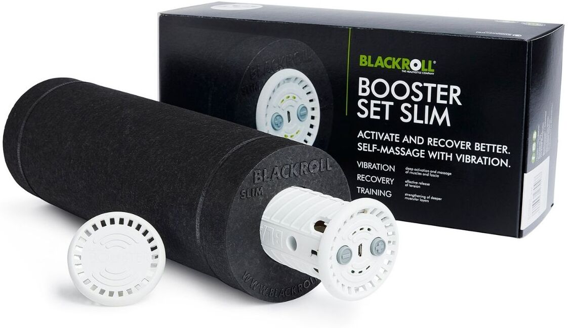 Blackroll ® Set BOOSTER SLIM aggiungi la vibrazione al tuo roller Nero/Bianco