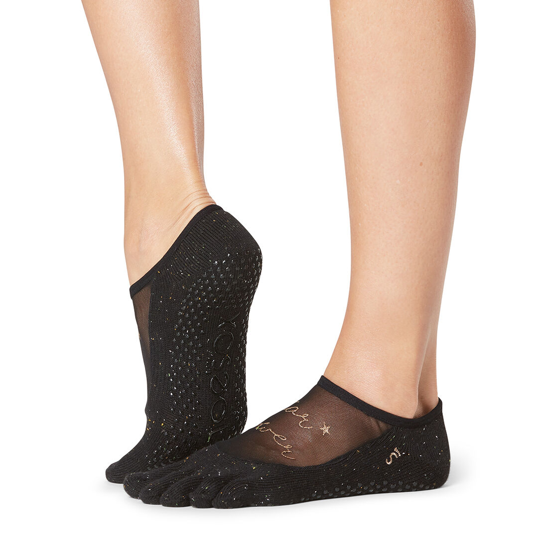 TOESOX Calzini Antiscivolo con dita, con trasparenza