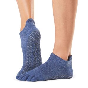 ToeSox Calzini antiscivolo con dita, bassi Blu Navy Small (36-38,5)