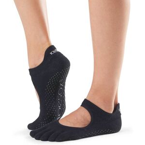 ToeSox Calzini Antiscivolo con dita, con apertura Nero Medium (39-42,5)