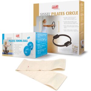 Sissel KIT PILATES CASA n°2: Toning Ball 450, Banda Elastica Bianca e Circle Nero Classic