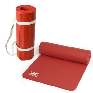 Sissel Kit Borsa o Cinghia + Materassino Pilates Yoga Fitness 1,5 cm Rosso