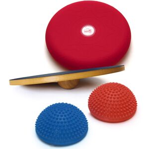 Sissel KIT EQUILIBRIO: Spiky Dome, Balanced Board e Sitfit 33 rosso