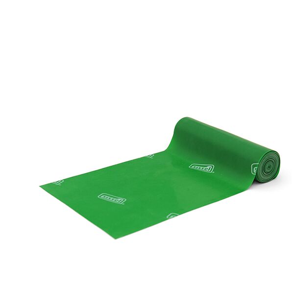 sissel banda elastica fit band 46 metri elastico per fitness e palestra ® verde (forte) 14,5 cm. x 46 m.