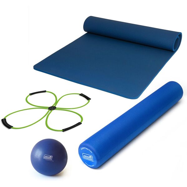 sissel kit home fitnessbrianza 1: pilates core trainer, matgym large, pilates roller 100 cm, soft ball 22 cm