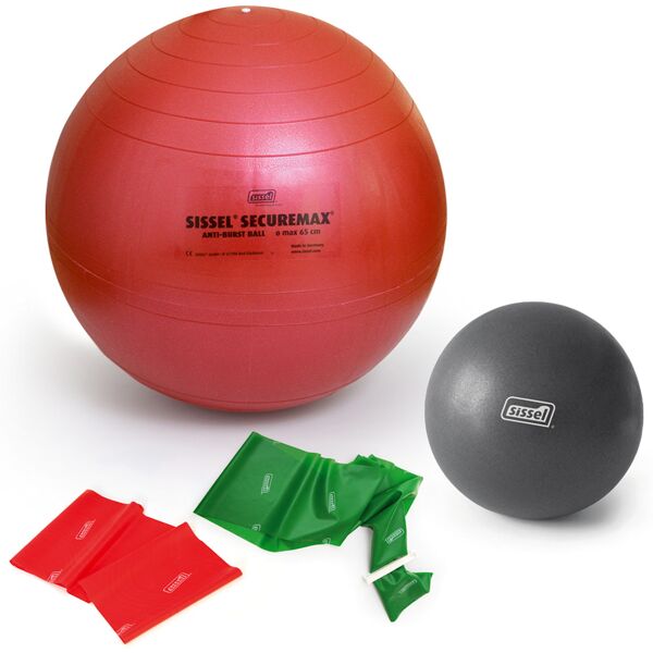 sissel kit pilates con giorgia 3: soft ball fitball fitband palla cm 55