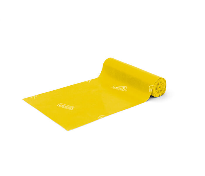 Sissel Banda elastica 5 metri Elastico per Fitness e Palestra Fit Band ® Giallo (Leggero) 14,5 cm. x 5 m.