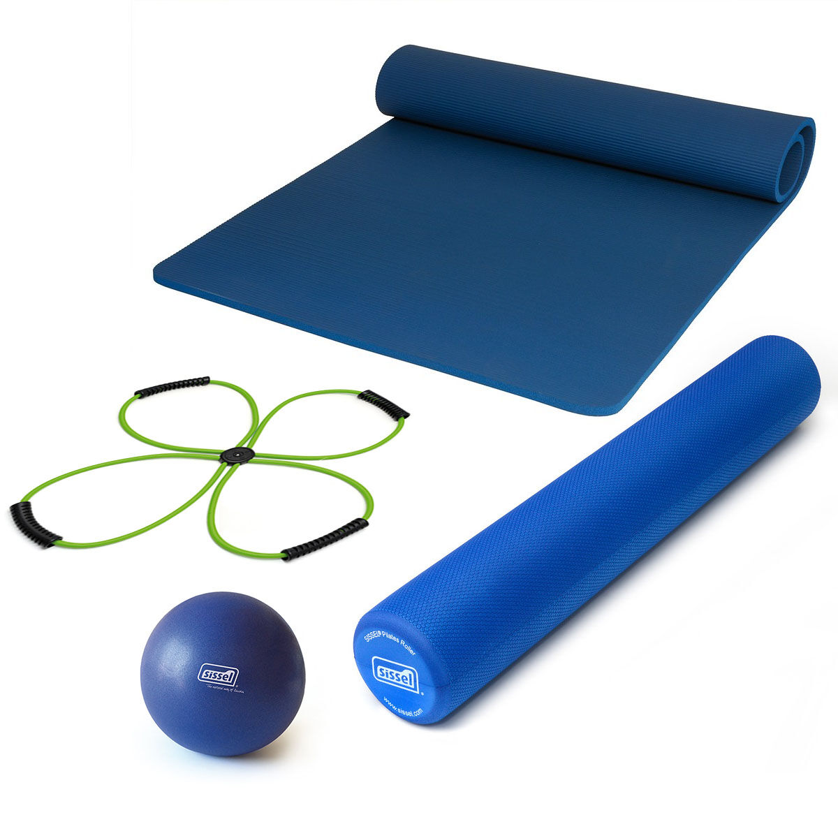 Sissel KIT HOME "FITNESSBRIANZA" 1: Pilates Core Trainer, MatGym Large, Pilates Roller 100 cm, Soft Ball 22 cm