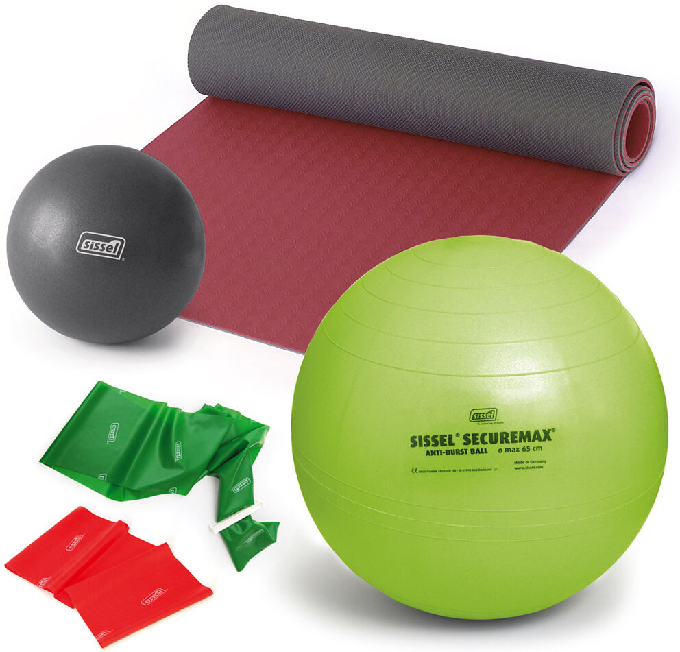 Sissel KIT "PILATES CON GIORGIA" 2: Terra Yoga Mat Soft Ball FitBall FitBand Palla cm 55