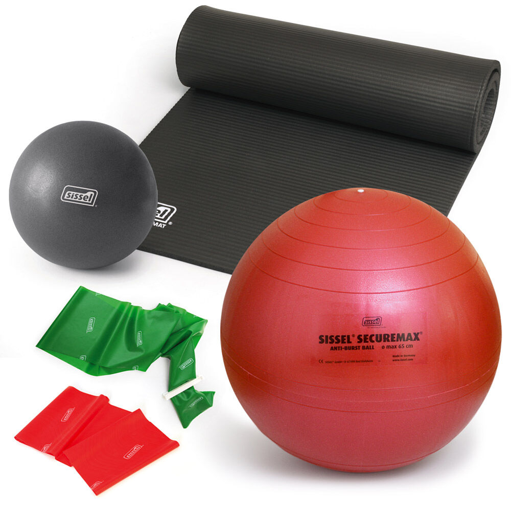 Sissel KIT "PILATES CON GIORGIA" 1: Mat Gym Soft Ball FitBall FitBand Palla cm 55