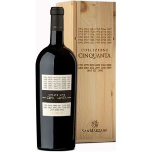 san marzano magnum 1,5 litri collezione cinquanta vino rosso d'italia in cassa legno