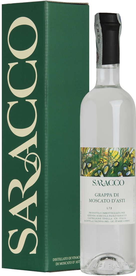 saracco grappa di moscato astucciata