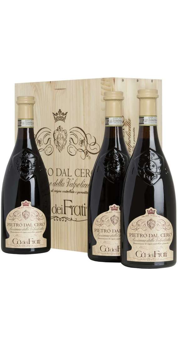 Cà dei Frati 3 bottiglie amarone "pietro dal cero" in cassa legno