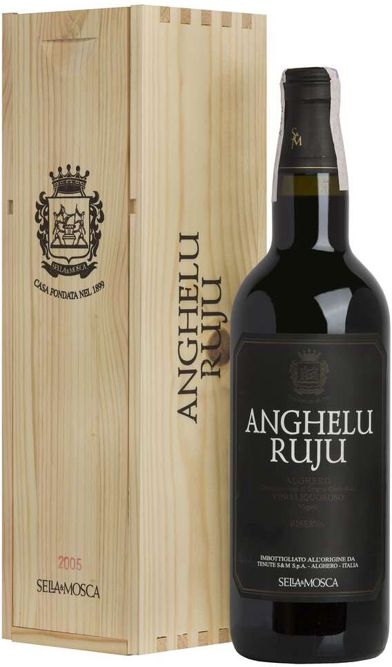 SELLA & MOSCA Alghero rosso liquoroso riserva doc anghelu ruju in cassa legno