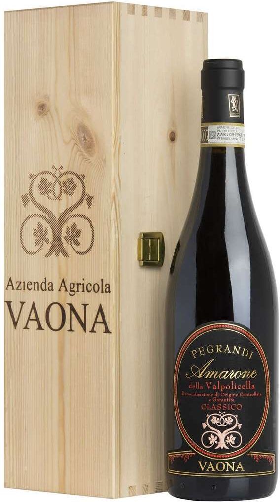 Vaona Odino Amarone della valpolicella classico "pegrandi" docg in cassa legno