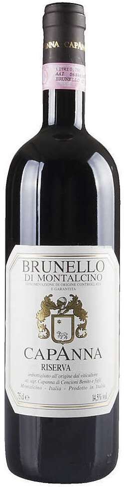 Capanna Brunello di montalcino riserva docg 2015