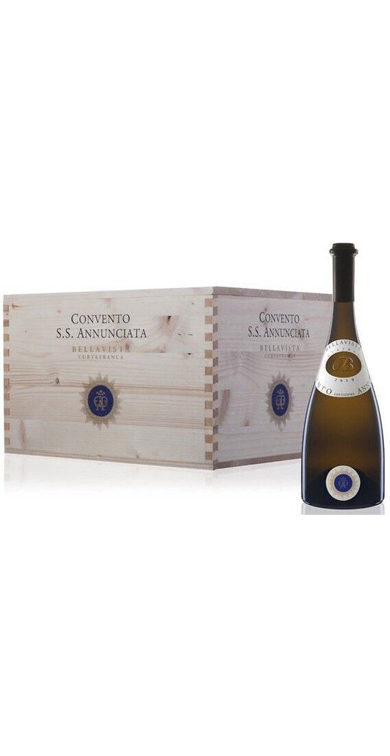 Bellavista Cassa legno contente 6 bottiglie convento santissima annunciata doc