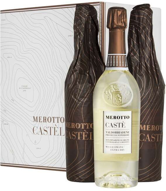 Merotto Cofanetto 6 bottiglie di valdobbiadene prosecco superiore extra dry millesimato