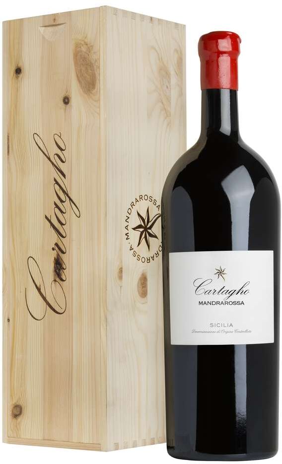 Mandrarossa Doppio magnum 3 litri nero d’avola "cartagho" doc in cassa legno