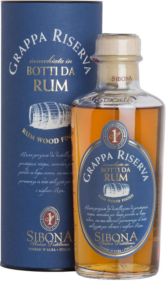 Sibona Grappa riserva "invecchiata in botti da rum" astucciata