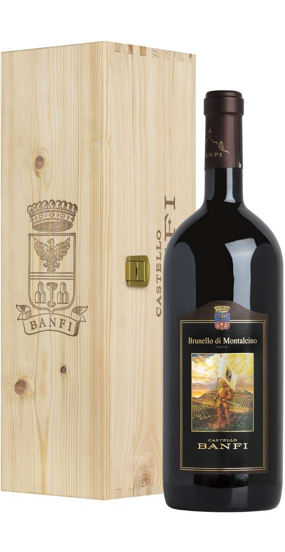 Magnum 1,5 litri brunello di montalcino "castello banfi" docg in cassa legno