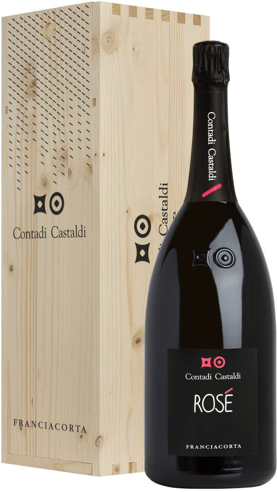 Contadi Castaldi Magnum 1,5 litri franciacorta brut rosé docg in cassa legno