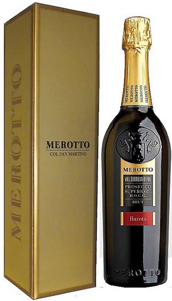 Merotto Magnum 1,5 litri valdobbiadene prosecco superiore brut "bareta" docg astucciato