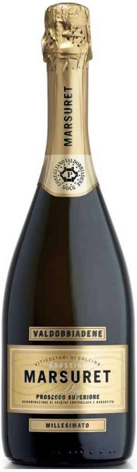 MARSURET Prosecco superiore valdobbiadene millesimato dry "agostino" docg