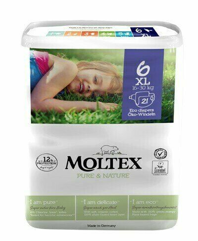 ONTEX Moltex Pure & Nature Pannolini Xl 16-30 Kg Taglia 6 21 Pezzi