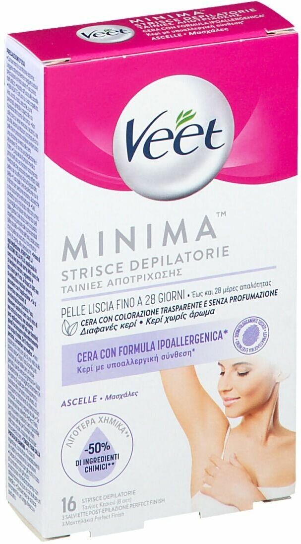 RECKITT BENCKISER H.(IT.) SPA Veet Strisce Depilatorie Ascelle Ipoallergeniche 16 Pezzi