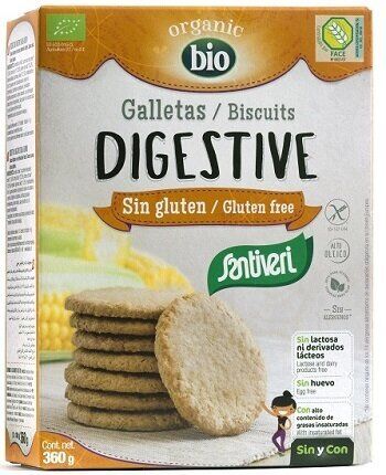 SANTIVERI SA Biscotti Digestive Integrali Bio Senza Glutine 360 G