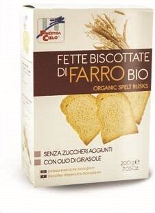 BIOTOBIO SRL Fsc Fette Biscottate Di Farro Bio Senza Zuccheri Aggiunti Con Olio Di Girasole Senza Olio Di Palma 200 G