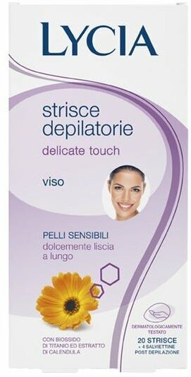 SODALCO SRL Lycia Delicate Touch Viso 20 Strisce Depilatorie