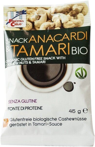 BIOTOBIO SRL Fsc Snack Anacardi E Tamari Bio Vegan Fonte Di Fibre 45 G