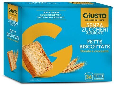 Farmafood srl Giusto Senza Zucchero Fette Biscottate 300 G