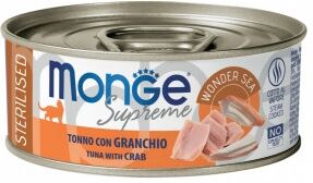 Monge & c. spa Monge Supreme Cibo Umido Tonno Con Granchio Per Gatti Sterilizzati Scatoletta 80g