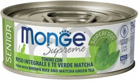 Monge & c. spa Monge Supreme Cibo Umido Tonno Con Riso Integrale/tÃ¨ Verde Matcha Per Gatti Senior Scatoletta 80g