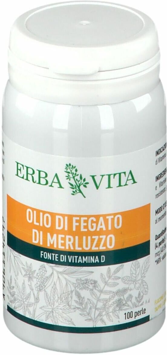 Erba Vita Olio Di Fegato Di Merluzzo Integratore Erba Vita 100 Perle