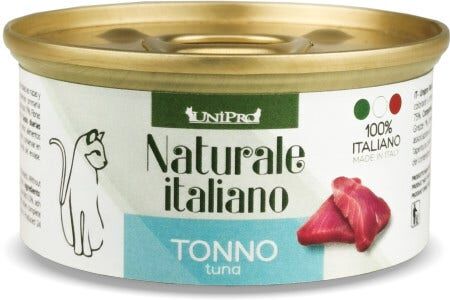 Unipro Naturale Italiano Cibo Umido Tonno Per Gatti Adulti Scatoletta 85g