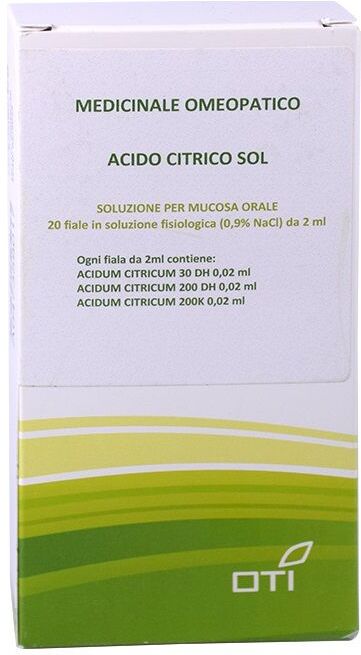 OTI SRL Acido Citrico Sol Orale 20 Fiale 2 Ml